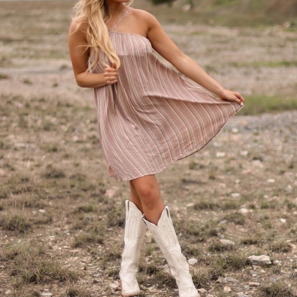 Boutique Striped Pink Sundress